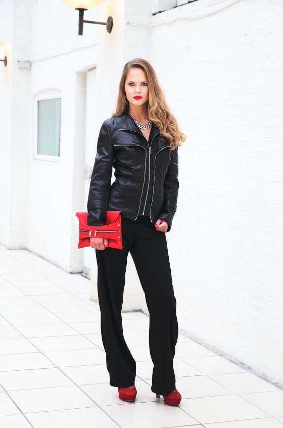 skinnjakke leatherjacket kjole, modell, haute couture, norsk design, lina-therese brækkan, norwegian fashion design.jpg